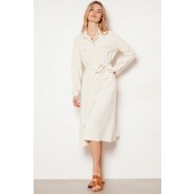 Robe longue à nouer - SOCO - XL - Blanco - Mujer - Etam