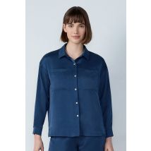 Camisa de pijama de satén de manga larga - SLEEPY - L - Bleu - Mujer - Etam