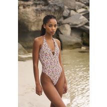 Bañador estampado floral - VENTROSO - M - geranium - Mujer - Etam