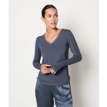 Camiseta de malla térmica de manga larga - WARM ME UP - M - Anthracite - Mujer - Etam