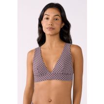 Top bikini triangular estampado - JOE - 40 - Marine - Mujer - Etam