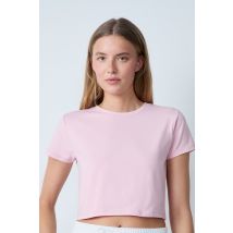 Camiseta de manga corta de algodón - GARGI - M - Rose givre - Mujer - Etam