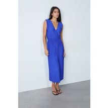 Vestido largo plisado - GILANTE LONGDR - M - Bleu roi - Mujer - Etam