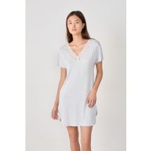 Koszula piżamowa z modalu - XL - Gris pale - Etam