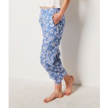 Kwieciste spodnie od piżamy - M - Bleu - Etam
