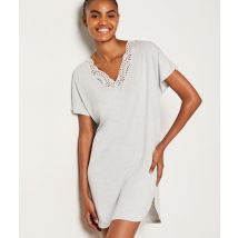 Koszula piżamowa z modalu - XL - Gris pale - Etam