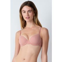 Biustonosz nr 4 - z lekkim wypełnieniem- PURE FIT WE CARE - 75C - Rose poudre - Etam