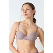 Biustonosz nr 5 - cienkie miseczki z mikrofibry- PURE FIT - 75C - Taupe - Etam