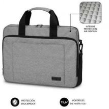 Maletín subblim air padding laptop bag para portátiles hasta 15.6"/ cinta para trolley/ gris , Etendencias