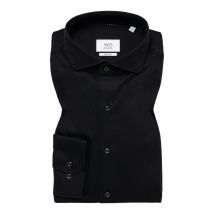SLIM FIT Jersey Shirt in schwarz unifarben