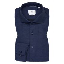 SLIM FIT Linen Shirt in midnight unifarben