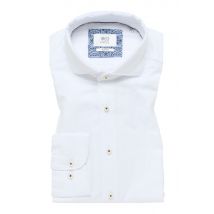 SLIM FIT Linen Shirt in weiß unifarben