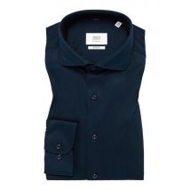SLIM FIT Jersey Shirt in dunkelblau unifarben