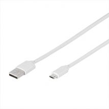 Vivanco - Micro Usb 2.0 Usb A-plug To Usb Micro B-plug-bianco