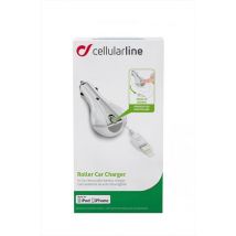 Cellularline - Roller Car Charger - Lightning-bianco