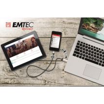 Emtec - T750b On-the-go Dual Usb 3.1 / Micro Usb Flash D-grigio / Nero