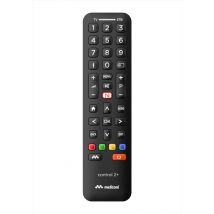 Meliconi - Telecomando Universale 2 In 1 Control 2+-calotta Nera, Tastiera Nera