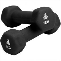 Fitpaddy - Manubri Dumbbell 1 Kg - 2 Pezzi-nero