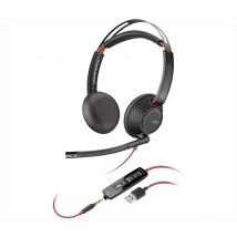 Poly - Cuffie Poly Blackwire C5220 Con Connettore Usb-a (-nero E Rosso