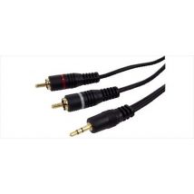 Gbc - Cavo Audio High End Spina Jack 3,5mm Stereo / 2 Sp-nero