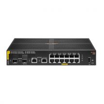 HPE Aruba 6100 12G Class4 PoE 2G/2SFP+ 139W Switch - Switch - L3 - gestito - 12 x 10/100/1000 (PoE+) + 2 x 1 Gigabit / 10 Gigabit SFP+ + 2 x 1000Base-T - montabile su rack - PoE+ (139 W)