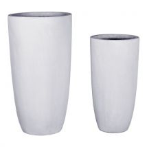 Set vasi piante Amicasa 3016112 (32, 41 cm) Bianco crema