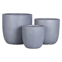 Set vasi piante Amicasa AP10124 (35, 43, 51 cm) Grigio