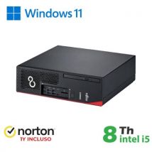 RINOVO PC FUJITSU Esprimo D738 SFF i58X00 DDR4 8GB SSD 256GB W11P NO DVD GRADE A 1Y WARRANTY + NORTO