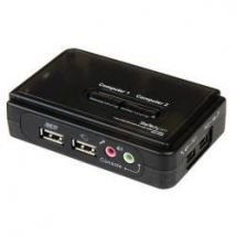 StarTech.com Switch KVM a 2 porte VGA USB con audio e cavi - Commutatore VGA USB a doppia porta