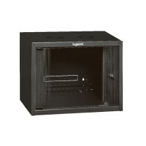 LEGRAND 646201 - ARMADIO RACK 19 (NERO) - 9 UNITA DA MURO (A)492 x (L)600 x (P)450 - PORTA IN VETRO
