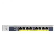 NETGEAR GS108PP Non gestito Gigabit Ethernet (10/100/1000) Supporto Power over Ethernet (PoE) Nero