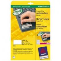 Etichette bianche antimanomissione Avery non rimovibili - 45,7x25,4 mm - 40 et/foglio per laser - cf. 20 ff L6145-20