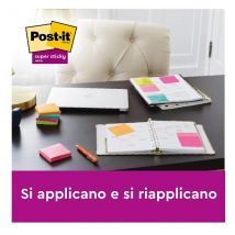 Foglietti riposizionabili Super Sticky Notes Post-it� Giallo Canary 76x127 mm - 12 blocchetti da 90 ff - 7100290175