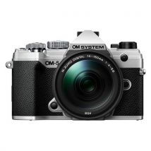 Fotocamera mirrorless 20Mpx OM 5 Kit M.Zuiko Digital Ed 14 150mm F4 5.6 Ii Silver