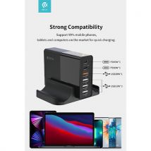 DEVIA CARICATORE DA TAVOLO MULTIPLO 6 PORTE EXTREME SPEED 80W