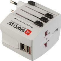 Adattatore da viaggio Polypool universale 2 prese USB