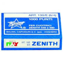 Punti per cucitrice 130/e S100 in acciaio naturale Zenith - conf. da 100 scatole da 1000 punti - 0311301431