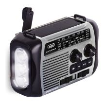 Trevi RADIO PORTATILE DINAMO E SOLARE USB MICRO SD WIRELESS E POWERBANK RA 7F30 BT GRIGIO