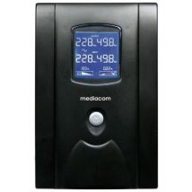 MEDIACOM Gruppo di Continuità UPS M-UPS1051D 1050 VA / 600 W 1 Presa Schuko 3 Prese IEC (C13)