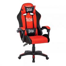 SEDIA GAMING seduta imbottita girevole con poggiatesta, elev a gas, blocco dell inclinzione, recl fino a 135°, supp collo/schie
