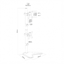Neomounts FPMA-D550DDVBLACK Supporto per monitor 10-32" - installazione verticale