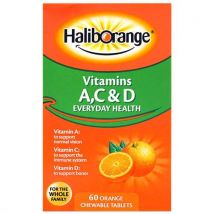 Haliborange Vitamins A C and D Orange Chewable Tablets 60