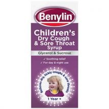 Benylin Childrens Dry Cough and Sore Throat Syrup Glycerol and Sucrose 125ml