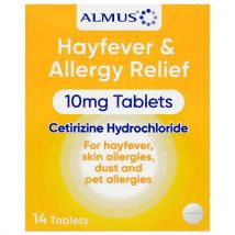 Almus Hayfever and Allergy Relief 10mg 14 Tablets