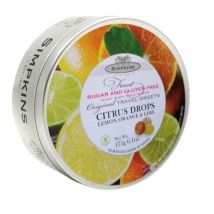 Simpkins Sugar And Gluten Free Citrus Drops Travel Sweets 150g