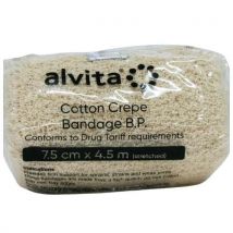 Alvita Cotton Crepe Bandage 7.5cm x 4.5cm Stretched