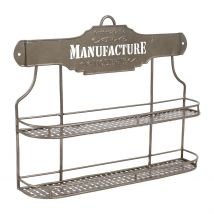 Etagère Pour Pot à Épices en Fer Gris - Manufacture - Comptoir de Famille