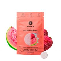 12 Pastilles D'hydratation Solid Drink Litchi et Goyave Vitamines C et B - Qwetch