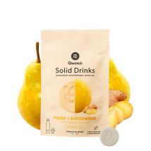 12 Pastilles D'hydratation Solid Drink Poire et Gingembre Vitamines C et B - Qwetch