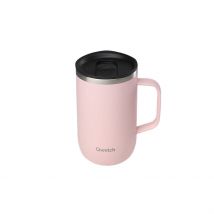 Mug Tisanière Isotherme en Inox Rose Pastel avec Filtre 470ml - Qwetch